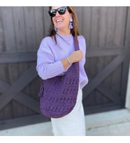 Pouch Yandan Askılı Omuz Çantası (Mor)