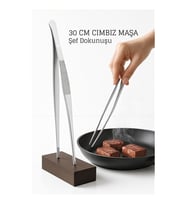 Paslanmaz Çelik Şef Cımbızı 30 cm - Mutfak Maşası Kızartma Maşası