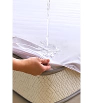 Alezi Micro Kumaş Fitted Full Kenar Sıvı Geçirmez Yatak Koruyucu Beyaz (200 x 200)