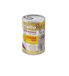 HELLO PATY YETİŞKİN DANA ETLI KEDI KONSERVE MAMASI 24 ADET X 415 GR
