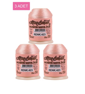 3 Adet Altınbaşak Oya ve Dantel İpi 20 gr - Royaleks - No: 423