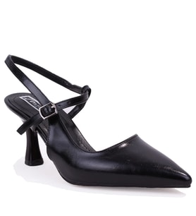 Dagoster DZA07-1296047 Siyah 8 cm İnce Topuklu Klasik Kadın Ayakkabı