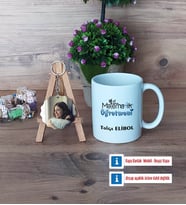 Matematik Öğretmeni Kupa Bardak Beyaz ve Fotoğraflı Ahşap Anahtarlık Hediye Matematik Öğretmenine Hediye (Model 1)