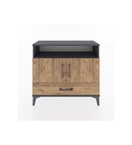 Arges Şifonyer 3 Raflı Tek Çekmeceli 2 Kapaklı 88x30x80 Antrasit-Çam