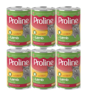 Proline Kuzu Etli Yetişkin Kedi Konservesi 400 Gr*6 Adet (Kahverengi)