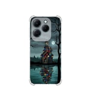 PrintiFy İnfinix Hot40 ile Uyumlu Simya Serisi Gölge Ve Cam Tasarımlı Uv Baskılı Köşe Korumalı Antişok Kılıf