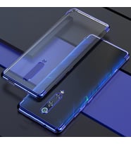 Oppo RX17 Pro Köşeleri Renkli Şeffaf Kamera Korumalı Kılıf (Siyah)