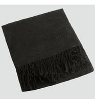 Siyah Renkli Keten Şal 50*165