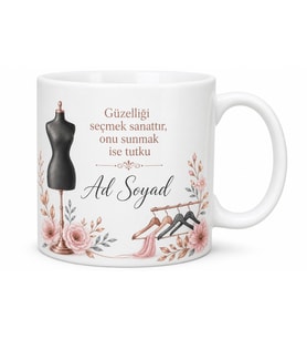 Butik Sahibine Hediye Şık Tasarımlı Özel Baskılı Kupa Bardak Butik Hediyesi