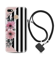 General Mobile GM8 Go GM9 GM20 Pro Plus Kılıf Boyun Askılı Silikon Flowers 4 1390