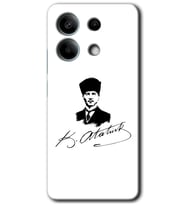 Redmi Note 13 Pro 5G Kılıf HD Desen Baskılı Kılıf - Kemal Atatürk İmza