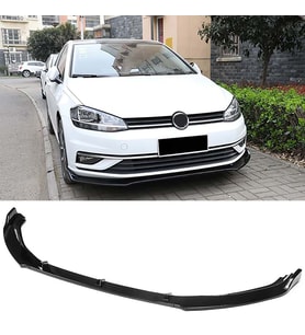 Vw Golf 7.5 Vw Caddy Mk3 Ön Lip 3 Prç Parlak Siyah Kulaklı Abs Kolay Kurulum
