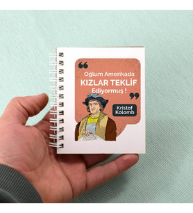 Kristof Kolomb Esprili Mesajlı Not Defteri