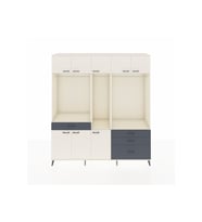 Hyperion Dolap 8 Raflı 4 Çekmeceli 3 Askılı 220x44x243 Aytaşı-Aytaşı/Antrasit