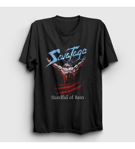 Presmono Unisex Siyah Handful Of Rain Savatage T-Shirt 548923tt