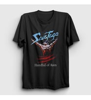Presmono Unisex Siyah Handful Of Rain Savatage T-Shirt 548923tt