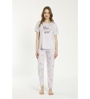 Estiva 22127 Kadın Kısa Kollu Viskon Pijama Takımı