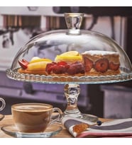 Kek - Pasta Sunum Fanusu Patisserie Ayaklı- Cam (32 cm)