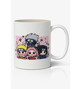 Naruto Karakterler Anime Baskılı Beyaz Kupa Bardak