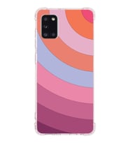 Samsung Galaxy A31  Köşe Korumalı Antişok Kapak Renk Cümbüşü Tasarımlı  Silikon Kılıf (Şeffaf)