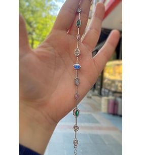 Gümüş renkli taşlı bileklik hr447541a92