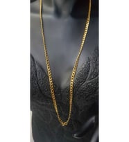 Unisex Vip Çelik Altın Görünümlü 4 Mm Gürmet Model Zincir Kolye