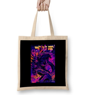 Godzilla Retro God Is Godzilla Bez Çanta Uzun Saplı