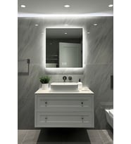 Digital Hayat Buğu Çözücü Kare Led Ayna 50-80cm Dokunmatik Dimli Beyaz Günışığı Amber Mavi Kırmızı Banyo Makyaj