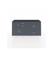 Kronos Konsol 5 Raflı 3 Çekmeceli 5 Kapaklı 176x59x99 Antrasit-Antrasit