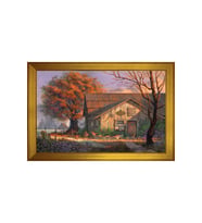 Manzara Temalı Kanvas Tablo 80 x 110 cm Gold Çerçeve