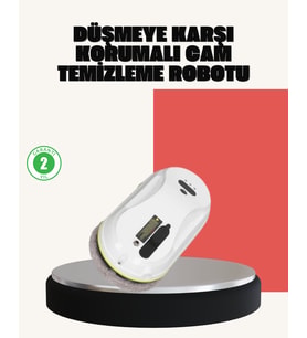 UPS Destekli Düşmeye Karşı Korumalı Cam Temizleme Robotu