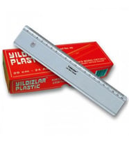 Yıldızlar Standart Cetvel Plastik 20 CM Plastik Cetvel (24 Lü Paket)