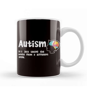 Autism Seeing World From Different Angle Autistic Awareness Kupa Bardak Porselen