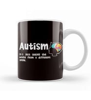 Autism Seeing World From Different Angle Autistic Awareness Kupa Bardak Porselen