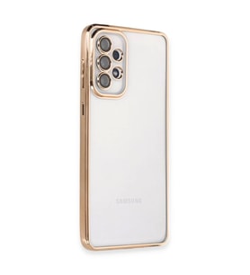 Samsung Galaxy A53 5G Kılıf Razer Lensli Silikon - Gold
