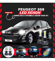 Peugeot 308 2008-2012 Uzun Far Uyumlu Şimşek Etkili Led Xenon Pro Series H1