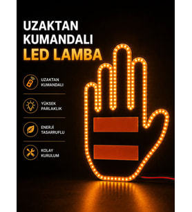 Led Işık El İşareti Araç Camı İçin Uzaktan Kumandalı