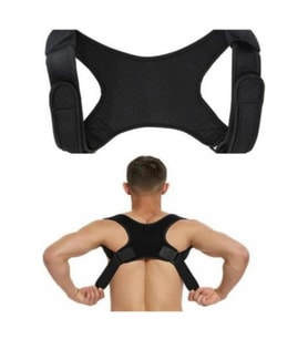 Unisex Siyah Yeni Nesil Dik Duruş Korsesi Kamburluk Önleyici Terletmez Korse