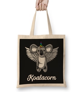 Koala Bear Unicorn Koalacorn Bez Çanta Uzun Saplı