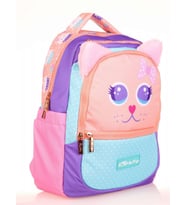 Kaukko Kids Sevimli Kedi Çok Renkli Kız Çocuk Okul Sırt Çantası
