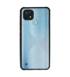 Realme C21 Kılıf Miami Şeffaf Silikon - Siyah
