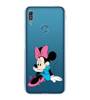 Huawei Y6 Pro 2019  Kamera korumalı Kapak Minnie Mouse Tasarımlı  Şeffaf Kılıf