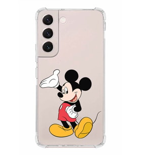 Samsung Galaxy S22 Uyumlu Köşe Korumalı Antişok  Kapak Mickey Mouse Tasarımlı Şeffaf  Kılıf