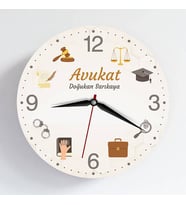 Avukata Hediye Kişiye Özel Tasarım Duvar Saati