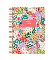 Botanical Spiralli Defter Kareli Kırmızı 17x24 cm