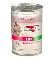 Bonacibo Jöleli Dana Etli Yaş Kedi Mamas 400 GR