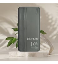 KİŞİYE ÖZEL İSİM BASKILI LED IŞIK GÖSTERGELİ HIZLI ŞARJ POWERBANK (Siyah)