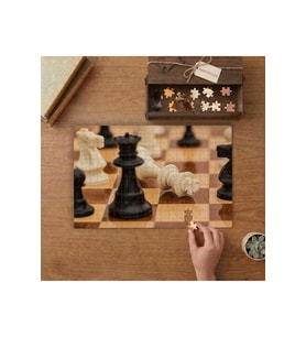 Şah Mat - Piyon - Satranç Tasarımı 240 parça Ahşap Puzzle Ahşap Kutuda MP09779