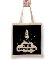 Happy New Year Rocket 2018 Year of the Dog Bez Çanta Uzun Saplı
