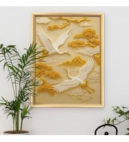 Ezgoola / Feng Shui Tablo / Leylekler Tablo / İşyeri Tablo / İşyeri Hediye / Ev Hediye / Ev Dekoru / Poster / Özel Tasarım Hediye (Siyah)
